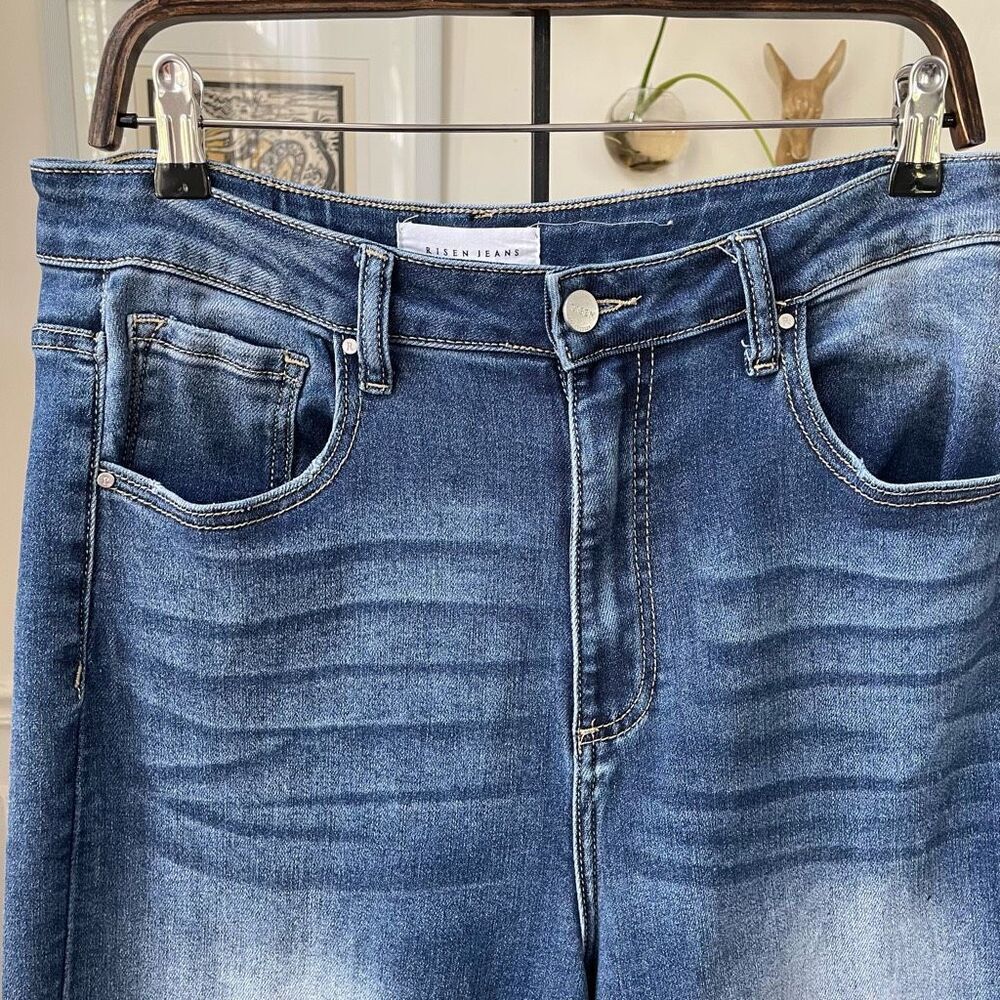 Risen Medium Wash Wide Leg High Rise Jeans 11 13 30 32 - Picture 3 of 9